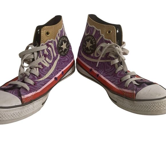 Converse x Willy Wonka Swirl Chuck Taylor All Star Hi Sneaker Purple Size 8 W - Picture 7 of 16